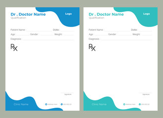 a4 doctor prescription notepad paper template design  ©  graphicdeck