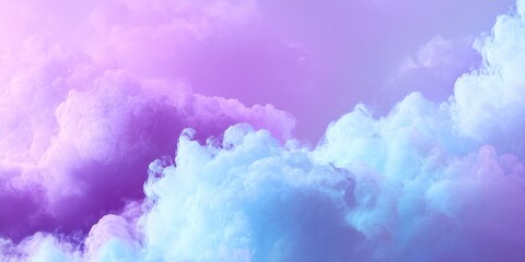 Fototapeta premium Dreamy clouds floating above a serene landscape nature scene digital art soft colors peaceful atmosphere