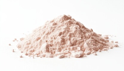 Fine Pink Powder Pile on White Background for Background Use