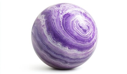 Fototapeta premium Beautiful Purple Marble Sphere with Swirling Patterns and Texture