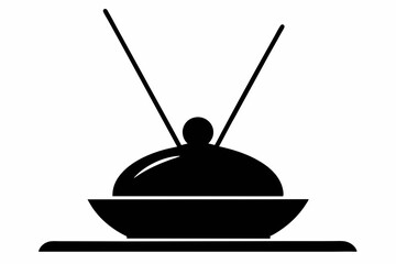 Fototapeta premium vector illustration of a bowl of soup