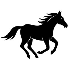 Obraz premium horse silhouette vector