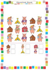 Worksheets for children – kids activity – counting game