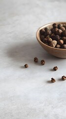 Dried Seeds in Bowl, Minimalist Food Photography