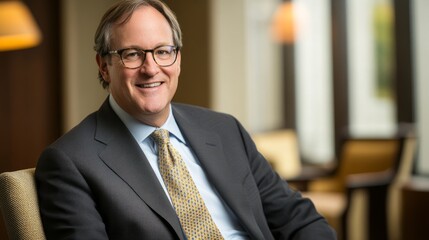 Professional financial advisor exuding confidence in formal attire, symbolizing trust and expertise in wealth management.
