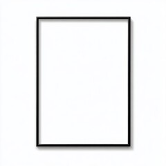 Black frame mockup for artwork isolated on white background