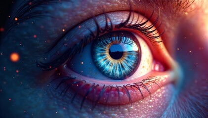 Obraz premium Abstract depiction of a mysterious cosmic eye staring into infinity, cosmic, abstract, mysterious