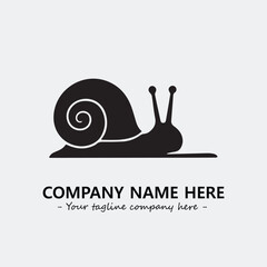 Snail illustration black and white for logo company vector image
