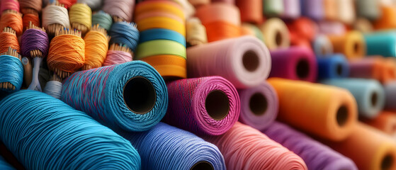 Colorful Spools of Thread