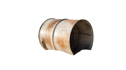 Realistic Oil Barrel Abandoned in Desert Transparent Background