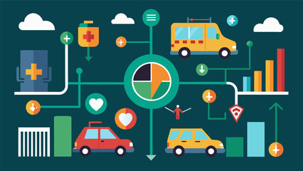 A public health agency utilizing data on traffic accidents and fatalities to recommend infrastructure changes and safety measures to reduce the number of deaths and injuries.. Vector illustration