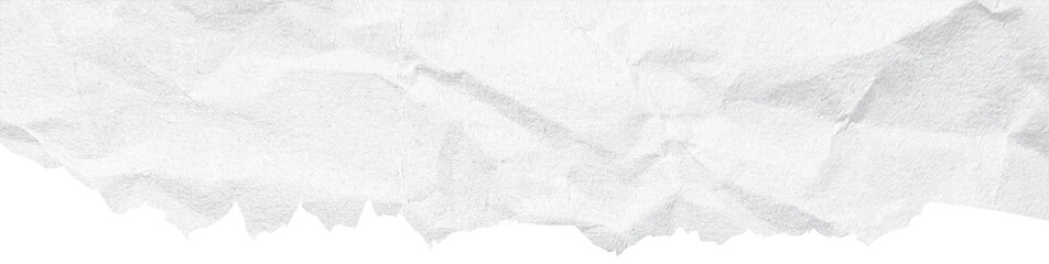 White torn ripped paper edge border isolated on transparent background. White Torn Paper Crumpled Illustration