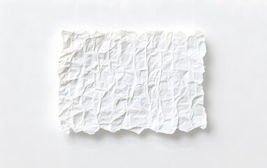 Obraz premium White Crumpled Paper Texture Background, Torn Edge