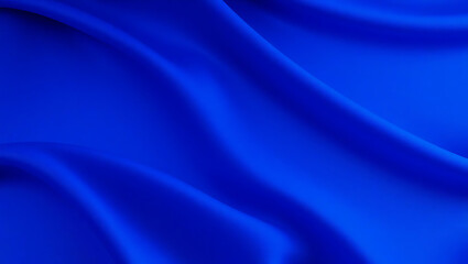 Obraz premium Luxurious Blue Silk Fabric Texture with Elegant Smooth Folds and Vibrant Shine - Perfect for Upholstery and Decorative Design Backgrounds