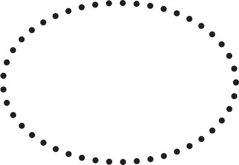 Oval frame dots black. Design element