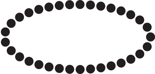 Oval frame dots black. Design element