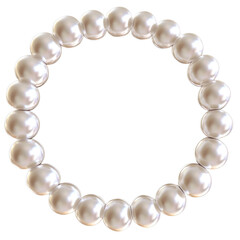 Obraz premium Pearl Jewelry Template on transparent background