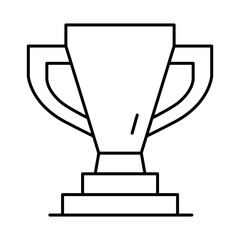 Trophy Line Icon. Award, Success, Achievement, Sport, Competition, Medal, Champion, Winner, Leadership Editable Stroke Vector Illustration.