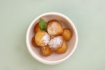 Loukoumades, Traditional Greek Donuts or Honey Puffs.