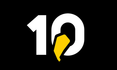 excavation number yellow logo simple modern unique