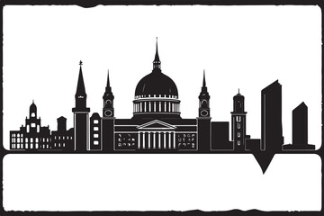 Obraz premium City Skyline Silhouettes Set 