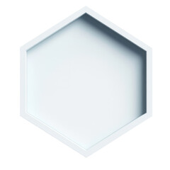Sharp-Cornered Hexagon Bubble on transparent background