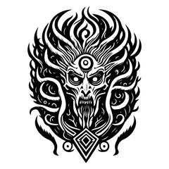 Enigmatic Abstraction: Eldritch Entity Artwork