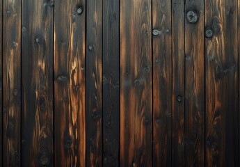 Fototapeta premium Dark Vertical Wooden Planks with Natural Grain and Texture