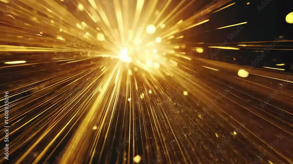 Poster Cinematic optical lens flares and light rays creating a stunning visual effect in a dark environment, optical lens flares rays and light motion cinematic background