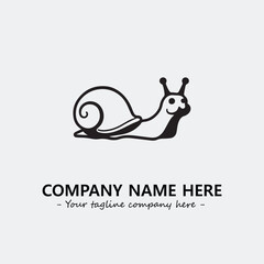 Snail illustration black and white for logo company vector image
