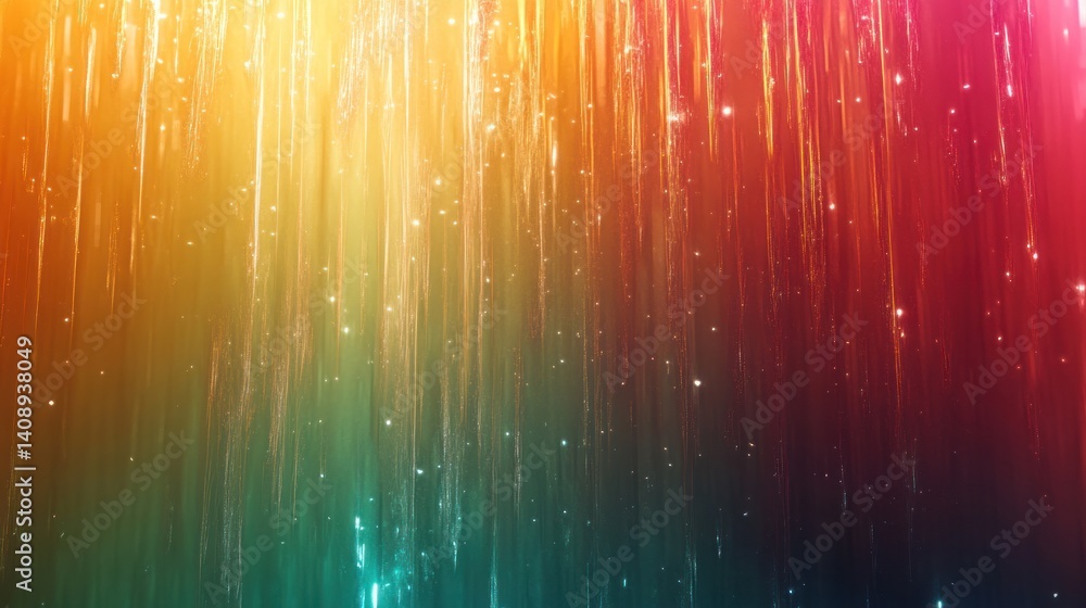 Poster A vibrant, abstract background with colorful streaks of light creating an eye-catching visual effect for creative projects.