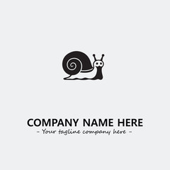 Snail illustration black and white for logo company vector image
