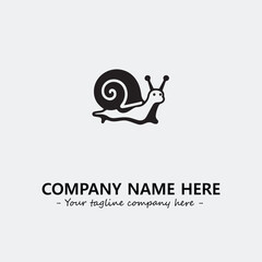 Snail illustration black and white for logo company vector image
