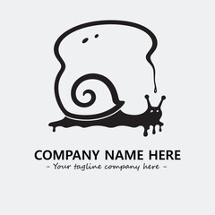 Snail illustration black and white for logo company vector image
