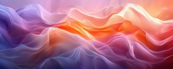 Obraz premium Abstract colorful vibrant waves creating a dynamic and flowing composition