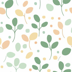 Bean sprout pattern. Exquisite vector plant patterns.