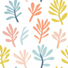 Ice plant pattern. Exquisite vector plant patterns.