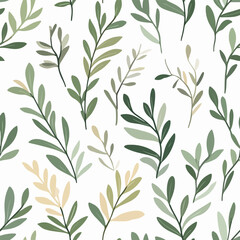 Artemisia integrifolia pattern. Exquisite vector plant patterns.