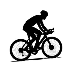 Bicycle rider cyclist silhouette vector icon