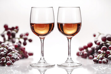Naklejka premium couple wine glasses,