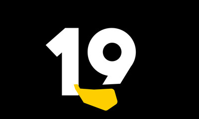 excavation number yellow logo simple modern unique