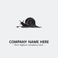 Snail illustration black and white for logo company vector image
