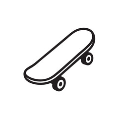 skateboard isolated on white