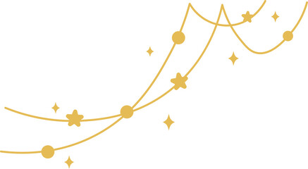 Hanging Star and Sparkle Garland Decorations Set