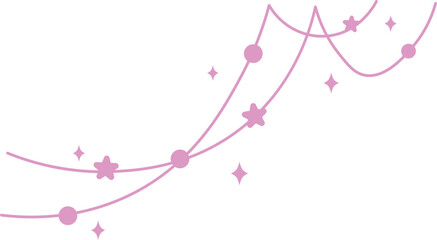 Hanging Star and Sparkle Garland Decorations Set