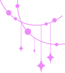 Hanging Star and Sparkle Garland Decorations Set