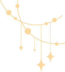 Hanging Star and Sparkle Garland Decorations Set