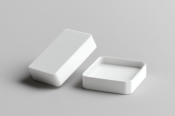 white box on white background