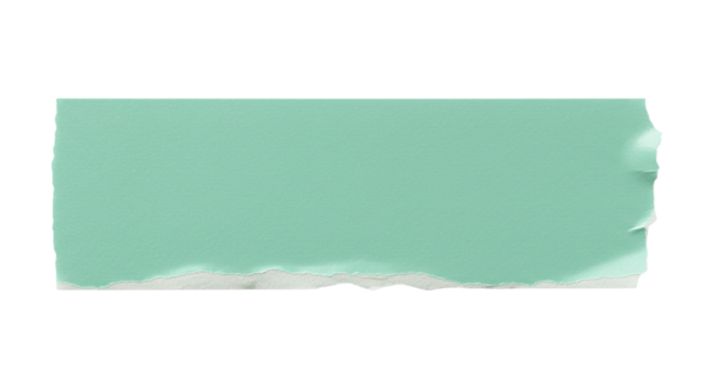 A light green rectangular shape with torn edges on a black background in a studio shot view color full paper texture transparent background - Powered by Adobe