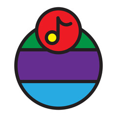 German Music Vector Filled Icon Design
